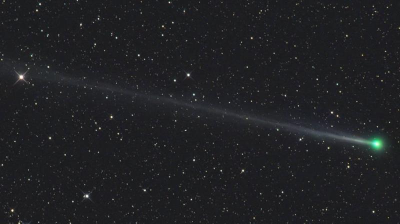 Comet 45P/Honda-Mrkos-PajduÅ¡Ã¡kovÃ¡ is captured using a telescope on December 22 from Farm Tivoli in Namibia, Africa. (Photo: NASA)