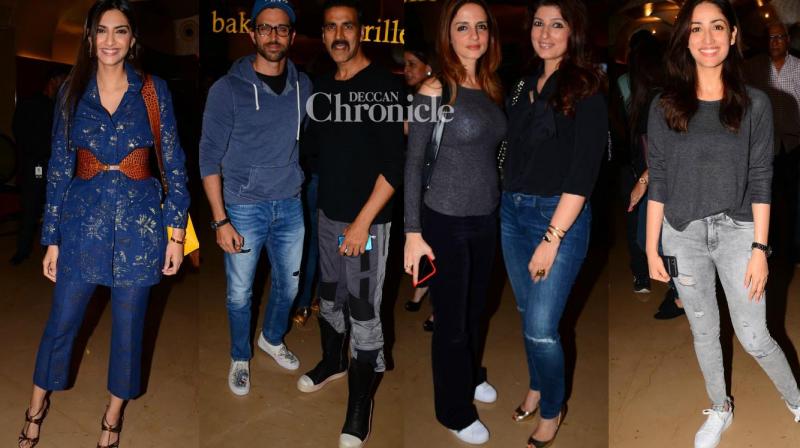 Stars come out to watch Hrithik Roshans Kaabil