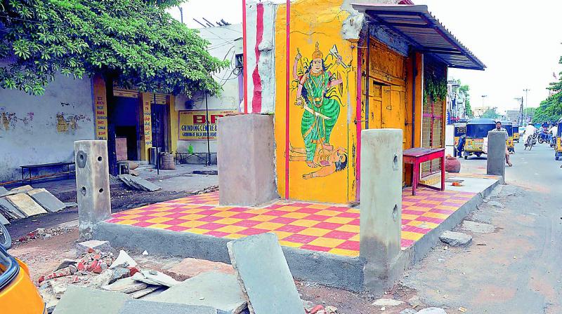 Construction work of Shamsheergunj Durga temple was put on hold after complaints were filed. (Photo: DC)