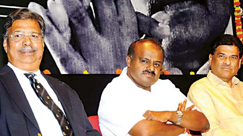 State JD(S) president H.D. Kumaraswamy at the partys intellectuals conclave in Mysuru on Monday