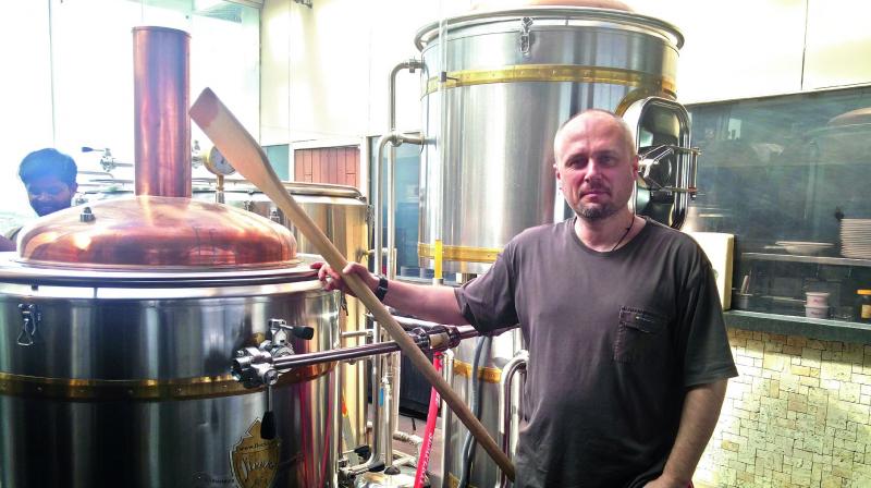 Cheers!: Austrian brew master Nikolai Tkatschenko, has been roped in to make the brews at Over The Moon