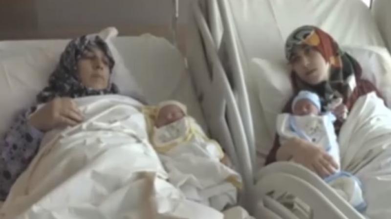 The children have been named Recep and Tayyip (Photo: YouTube)
