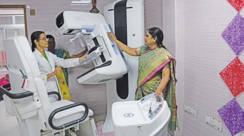Kilpauk Medical College to provide breast cancer screening facility using state of the art digital x-ray mammogram offering contrast mammography and stereo biopsy. All the facilities will be offered at breast clinic in KMC from January 2019. (Photo: DC)