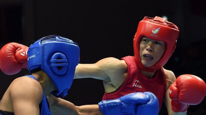 Mary Kom, who was returning to action after a one-year hiatus, went down by an unanimous decision to Korean Chol Mi Bang.(Photo: AP)