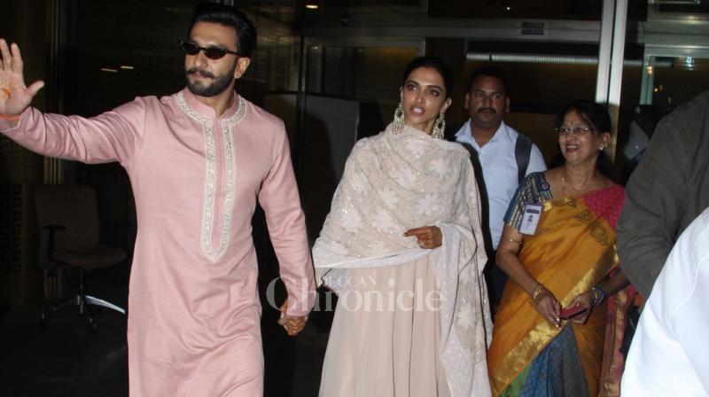 Ranveer Singh and Deepika Padukone back from DeepVeer wedding reception.