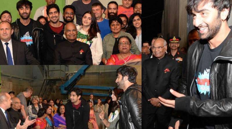 Pictures of President Ram Nath Kovinds visit to Ranbir Kapoor, Alia Bhatt and Ayan Mukerjis Brahmastra sets in Bulgaria.