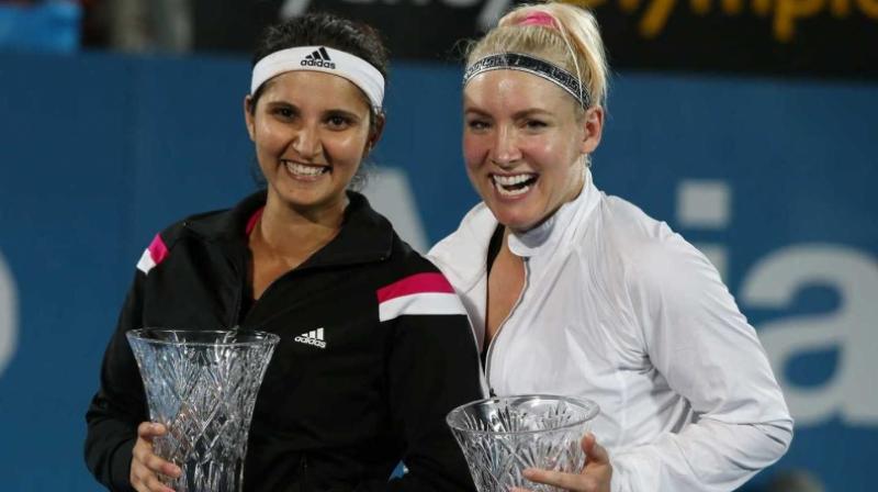 The trophy, however, ended Sanias 91-week reign as the world No.1 doubles player in the WTA rankings. That position was taken over by Bethanie. (Photo: AFP)