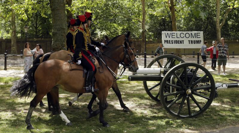 Queen Elizabeth II hosts President Trump on his 3 day state visit to Britain