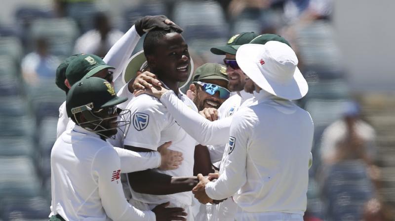 Kagiso Rabada, who stepped up in fine style to lead the South African attack in the absence of Dale Steyn, scalped five wickets as South Africa clinched the first Test in Perth. (Photo: AP)