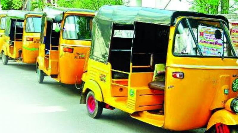 If the autos are found without meters, they would be fined around Rs 2,000 and the vehicles would be sealed.  (Representational Image)