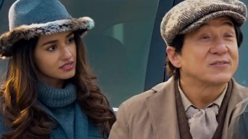 Disha and Jackie Chan in a still from Kung Fu Yoga.