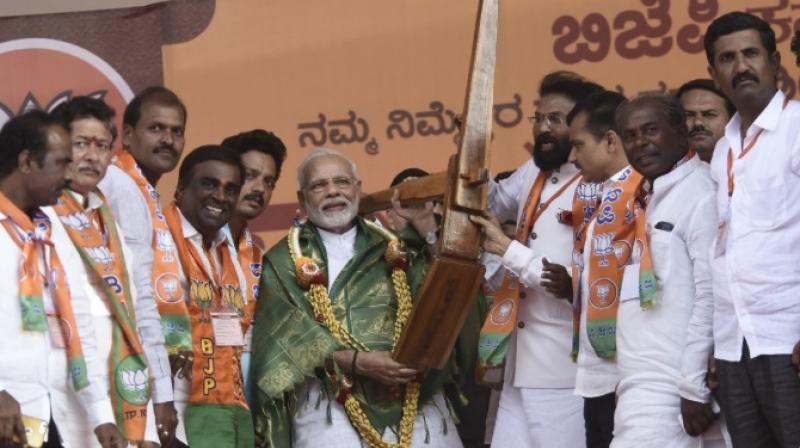 Bellary, from where Reddy brothers have been given ticket again, became the second stop in Prime Minister Narendra Modis second visit to Karnataka this week. (Twitter Screengrab | @narendramodi)