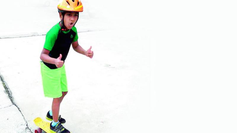 Agasthi Chandrashekhar has been into roller  skating since he was four.