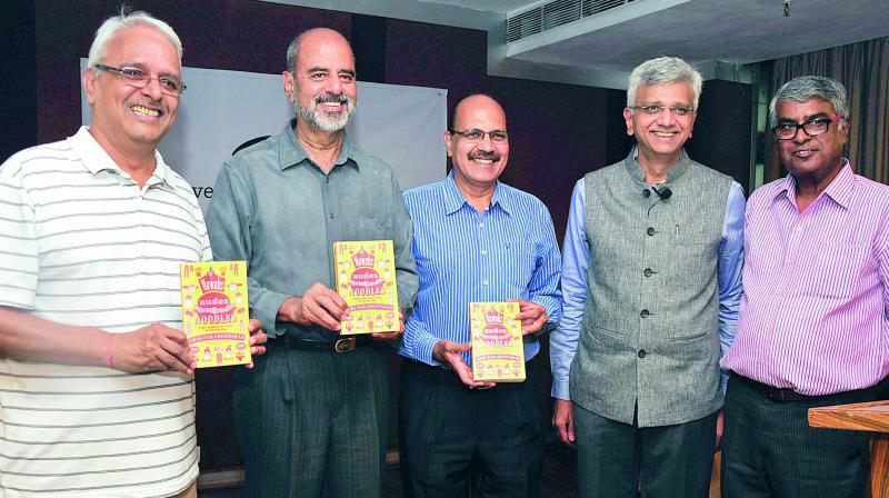 Guests at the book launch event of Ambi Parameswarans latest release Nawabs, Nudes, Noodles: India through 50 Years of Advertising.
