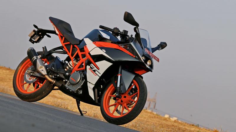 The RC 390 is the most expensive motorcycle offered by KTM and is priced at Rs 2.34 lakh (ex-showroom, Delhi).