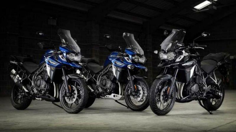 The Tiger range of motorcycles are available with two engine options 1200cc and the 800cc.