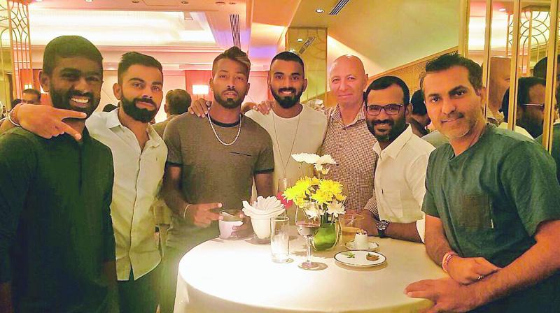A group picture that Hardik Pandya tweeted a few days ago.