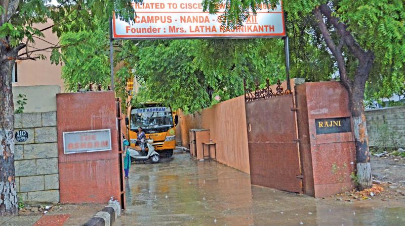 Ashram Matriculation Higher Secondary School run by  Latha Rajinikanth. (Photo: DC)