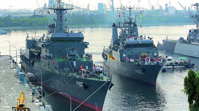 Sri Lankan naval ships Sayura and Sagara enter Visakhapatnam harbour on Thursday to take part in the fifth edition of SLINEX 2017, a bilateral naval exercise between India and Sri Lanka.