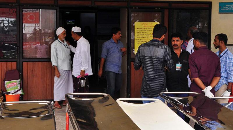 The entrance of the casualty wing of Kozhikode Medical College hospital. (Photo: DC)