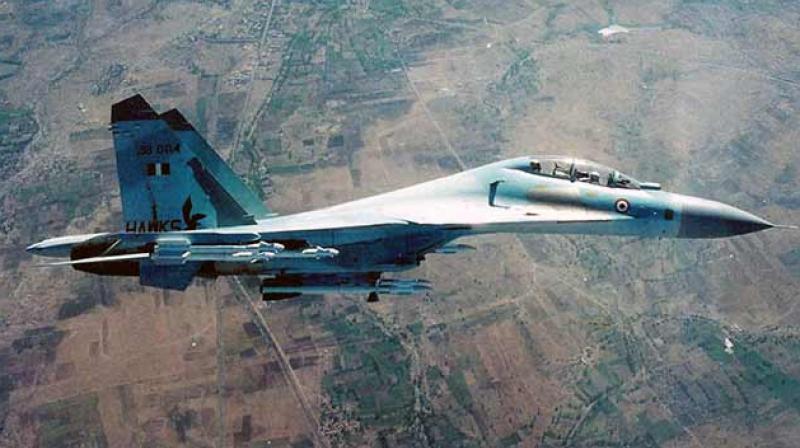The IAFs Sukhoi 30MKI fighter jets will also land on Lucknow-Agra Expressway in the special exercise. (Photo: Indian Airforce)