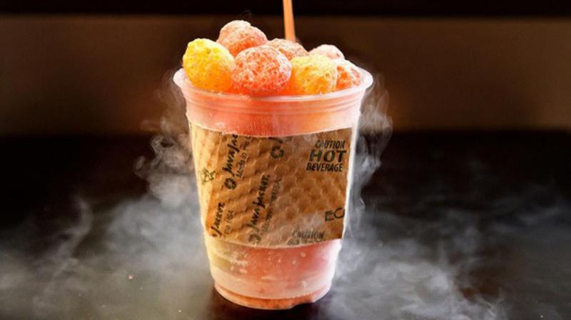 Dragons Breath was originally created by dipping flavoured cereal balls in liquid nitrogen to freeze them. It had a dramatic vapour effect when eaten due to the difference in temperature. (Photo: Instagram.com)