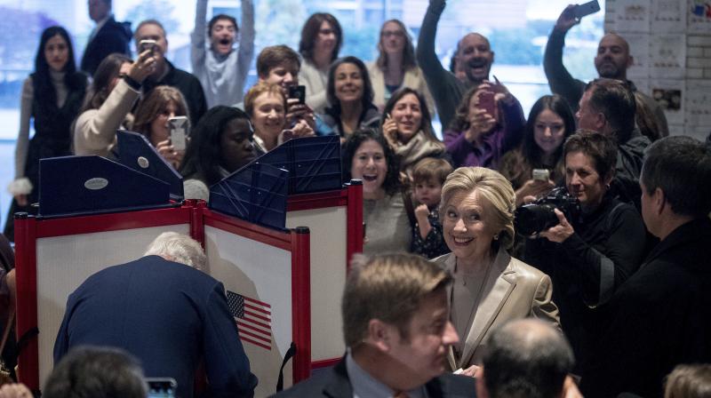 Hillary Clinton casts her vote in New York. (Photo: AP)