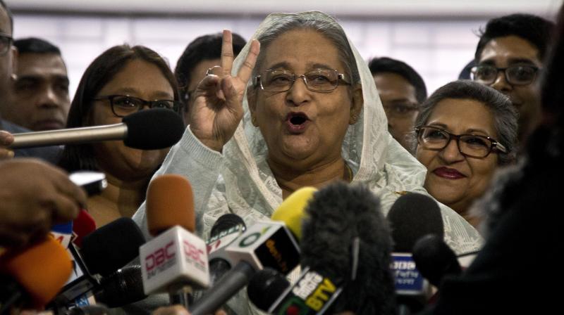 EC confirmed the complete result of the constituency in southwestern Gopalganj from where Sheikh Hasina won, bagging 2,29,539 votes, while her BNP opponent got only 123 votes. (Photo: AP)