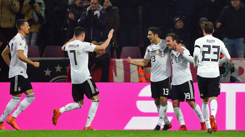 Germany kept probing and snatched a draw as substitutes Stindl and Mario Goetze combined for the formers fourth international goal. (Photo: AFP)