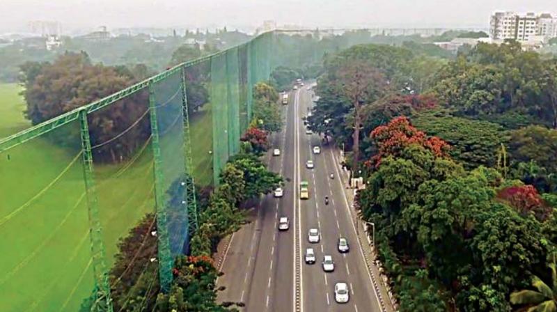 The green cover that will fall victim to the flyover