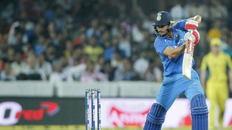 Manish Pandey, who scored two half centuries in three innings on his comeback tour of Sri Lanka earlier this month, was not among the runs in the first two ODIs against Australia before making an unbeaten 36 in Indore.(Photo: BCCI)