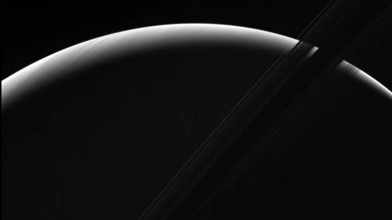 The view was obtained at a distance of about one million kilometers from Saturn. (Photo: NASA)