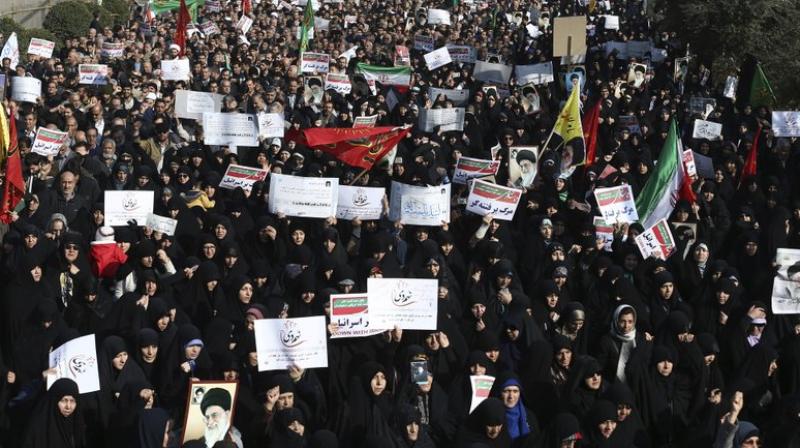 The protests began in Mashhad against high living costs and the struggling economy before spreading quickly to other areas and turning against the Islamic regime as a whole. (Photo: AP)
