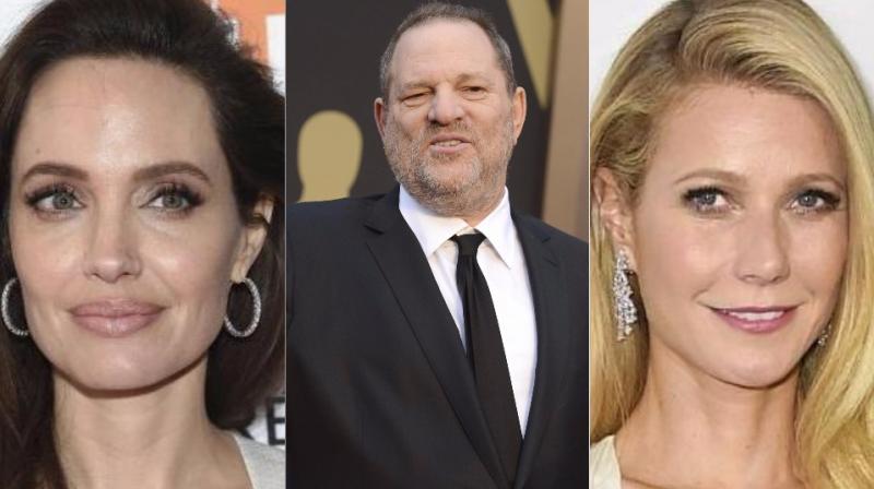Angelina Jolie, Harvery Weinstein and Gwyneth Paltrow.