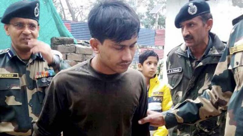 Pakistan handover Indian soldier Chandu Chavan, who had inadvertently crossed Line of Control last year, to India on Saturday. (Photo: PTI)