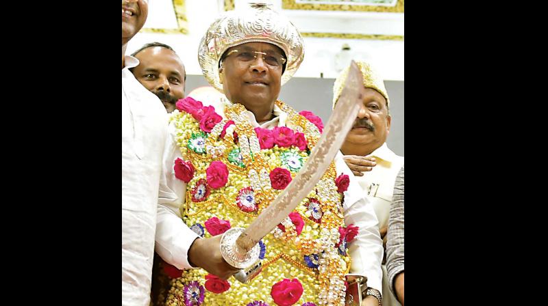 CM Siddaramaiah at Tipu Jayanti celebrations in Bengaluru on Friday.