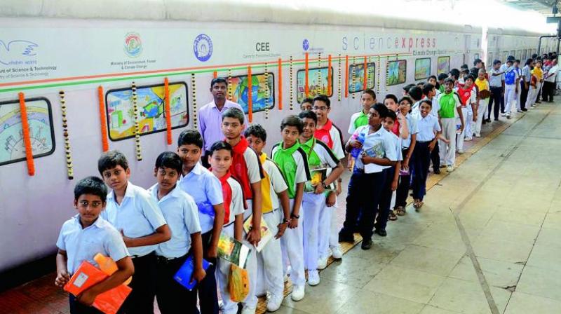 The Science Express with artifacts and laboratory has become a hit among people from all walks of life. The express will end its tour at Kottavalasa on May 23.