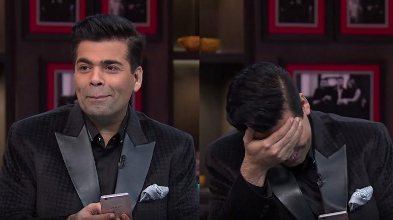 Karan Johar was visibly embarrassed when Twinkle Khanna went at him, unabashedly.