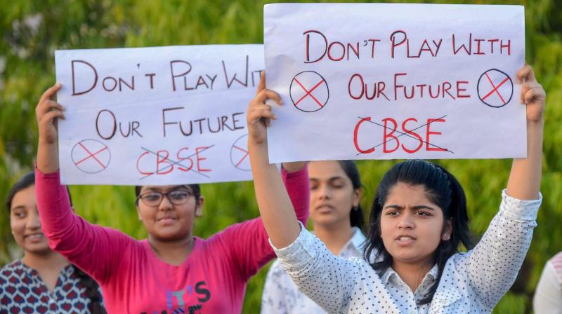 The leak of Class 10 mathematics and Class 12 economics papers has created a furore across the country, with students, parents and other stakeholders up in arms over the incident. (Photo: PTI)