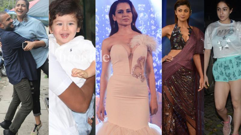 Kangana, Shilpa scorch ramp, goofy Sonam-Anand, happy Taimur, others in city