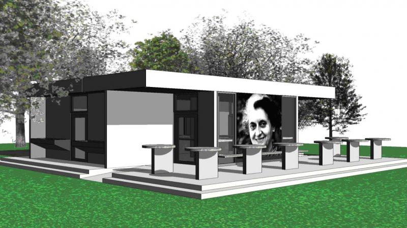 A graphic image of the proposed pre-fab Indira canteen in Bengaluru