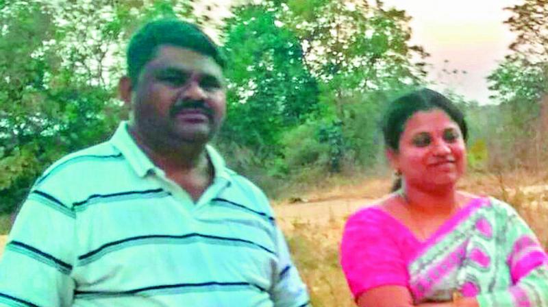 Srujan Reddy and his wife Sarika, in happier times in this file picture