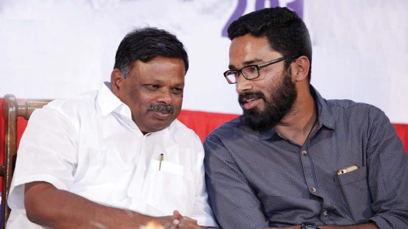 Sriram Venkataraman with S. Rajendran, MLA.