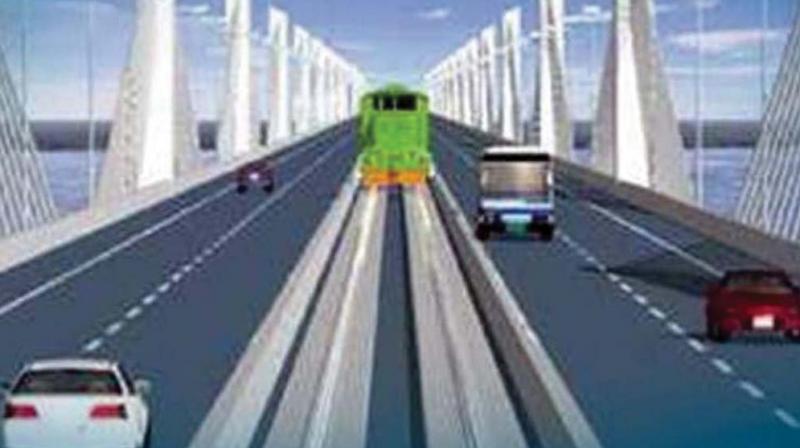 A 3D view of the proposed steel flyover