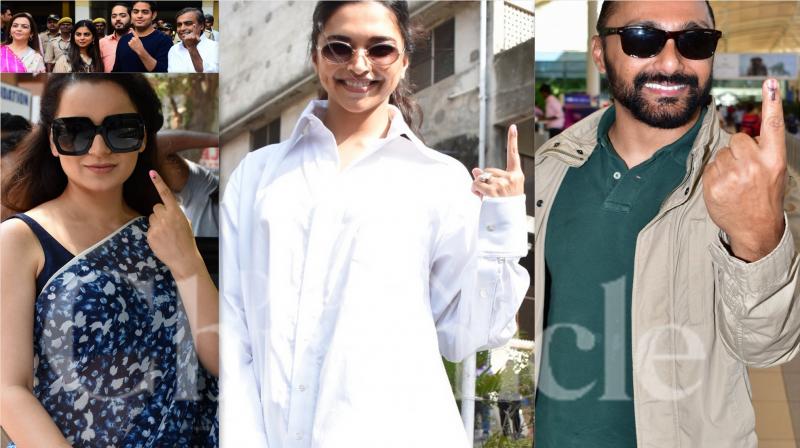 2019 Lok Sabha Polls: Salman, Ambani, Deepika, Kangana and others cast vote 2019 Lok Sabha Polls: Salman, Ambani, Deepika, Kangana and others cast vote