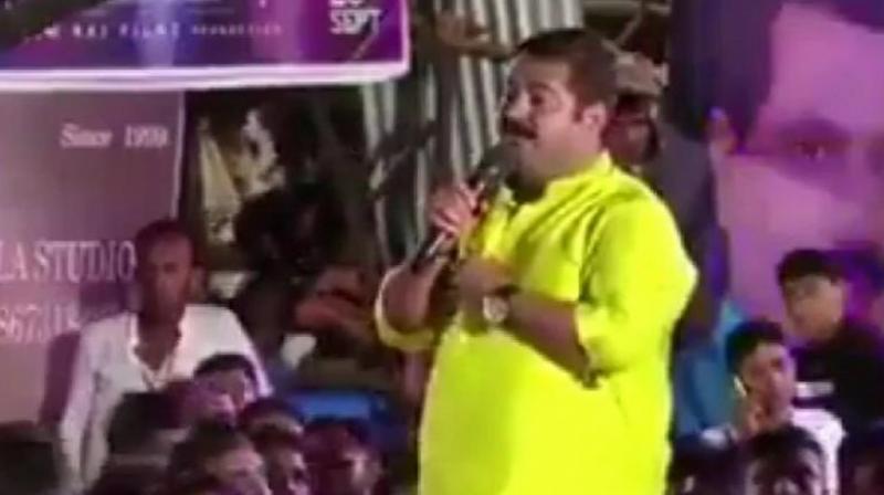 Ram Kadam made the comments at a dahi handi event in his suburban Ghatkopar assembly constituency in Mumbai on Monday night. (Photo: Twitter | ANI)