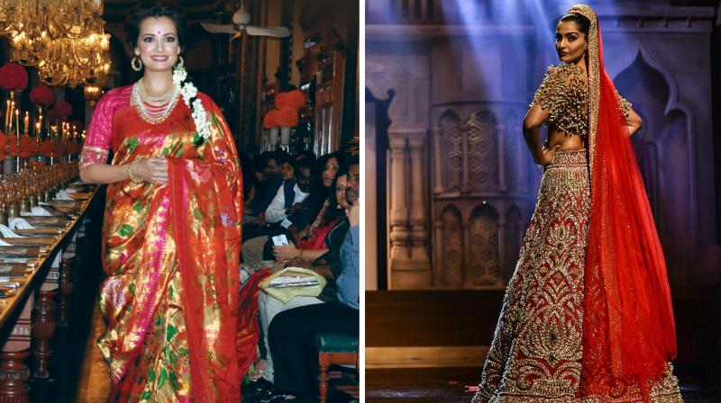 Dia Mirza in Gaurangs creation, Sonam donning Abu-Sandeeps creation