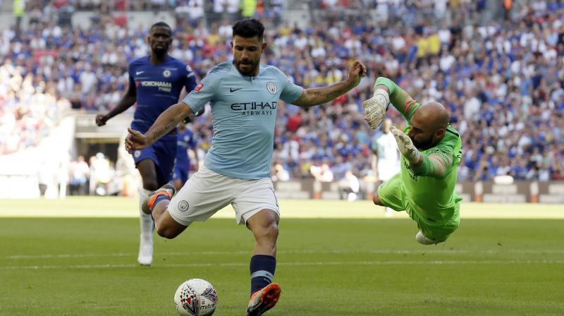 Pep Guardiola has challenged Manchester City to prove they are capable of holding off Liverpool by beating Chelsea at the Etihad Stadium on Sunday. (Photo: AP)