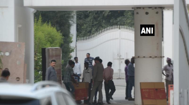 SP chief and former UP CM Akhilesh Yadav was seen shifting to his father Mulayam Singh Yadavs residence. (Photo: Twitter/ANI)