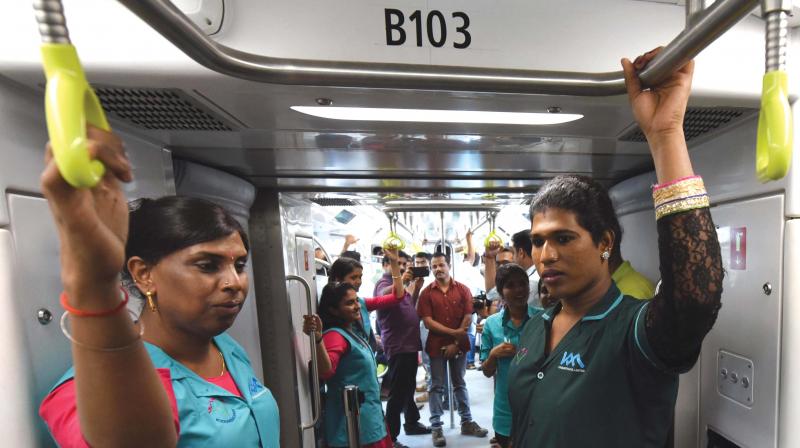 Transgenders on the Kochi Metro (file pic)